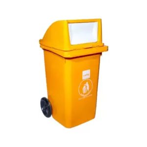Cello Plastic Dustbin Wheel Swing Bin 100L 540 X 470 X 930mm