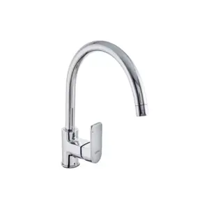CERA Sanitary Cera Lever Single Lever Sink Mixer, Table Mounted with 235mm Long Swivel Spout, Chelsea F1016551CH