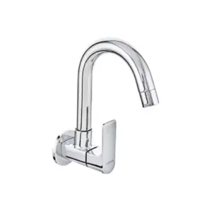 CERA Sanitary Cera Lever Sink Cock, Wall Mounted with 150mm Long Swivel Spout, Shelsea F1016251CH