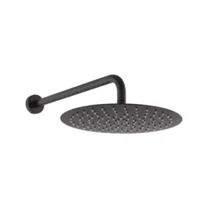 CERA Sanitary Cera Shower Overhead Rain Shower 300mm Dia with 450mm Shower Arm, Black Matt F7010112MB