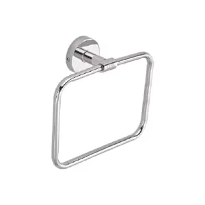 CERA Sanitary Cera Square Towel Ring, Stainless Steel, Meridien F5015115CH
