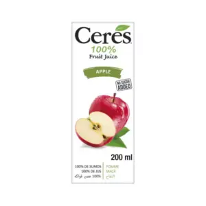 Ceres Juices Ceres Apple Juice Tetra 200ml (Pack of 24Pcs)