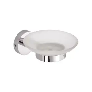 CERA Sanitary Cera Soap Dish, Glass & Stainless Steel, Meridien F5015116CH