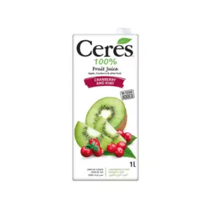 Ceres Juices Ceres Cranberry and kiwi Juice 1L Tetra (Pack of 12Pcs)
