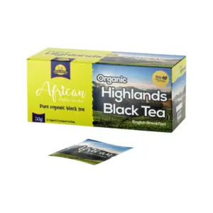 Chai Bora African Infusions Organic Highlands Black Tea 2g, 25bags (Pack of 12Pcs) (EX-E)