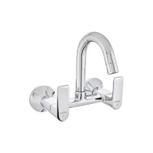 CERA Sanitary Cera Lever Sink Mixer, Wall Mounted with 150mm Long Swivel Spout, Chelsea F1016501CH