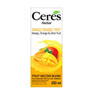 Ceres Juices Ceres Nectar Mango Orange Twist Juice 200ml (Pack of 24Pcs)