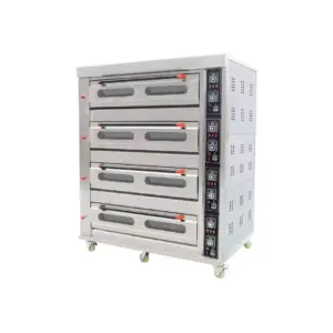 Commercial Kitchen Equipment Commercial Gas Oven 4 Deck 12 Tray, 220V, 50Hz, 1 Phase, 400W, HGB-412Q