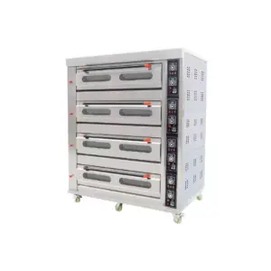 Commercial Kitchen Equipment Commercial Gas Oven 4 Deck 16 Tray, 220V, 50Hz, 1 Phase, 400W, HGB-416Q