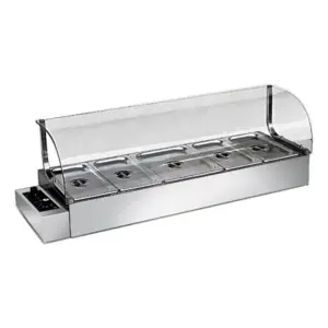 Commercial Kitchen Equipment Commercial Electric Bain Marie 1.5W, 4 Pan Capacity, Stainless Steel, 30–110°C HBM143