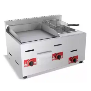 Hotel Appliances Generic Commercial Chapati Griller 4 Size & Fryer 6L Electric (Bums Surface)