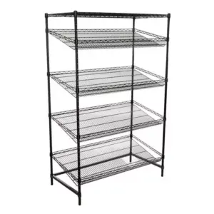 Hotel Appliances Generic Commercial Food Selling Wire Rack 5 Tier Black