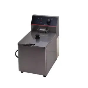 Commercial Kitchen Equipment Commercial Electric Fryer 11L Countertop, 3.5kW High-Power Single Tank Deep Fryer, Professional Stainless Steel Fryer WG-11L