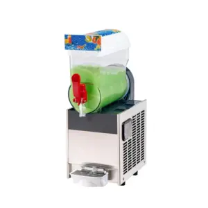 Commercial Kitchen Equipment Commercial Electric Single Head Slush Machine 15L, 500W Professional Frozen Drink Maker, High-Efficiency Single-Tank Margarita & Slushie Machine WG-XRJ15L×1