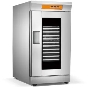 Commercial Kitchen Equipment Commercial Electric 16-Tray Fan-Assisted Proofer, 2.6kW Professional Digital Dough Proofing Machine, Industrial Stainless Steel Micro-PC Controlled Cabinet WG-16K
