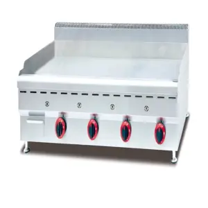 Commercial Kitchen Equipment Commercial Industrial Gas Griddle 120cm, 61,000 BTU High-Power Flat Top Grill, Extra-Large Professional Stainless Steel Gas Griddle WG-G412