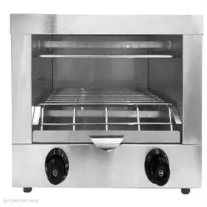 Commercial Kitchen Equipment Commercial Electric Salamander 1-Tray High-Performance Industrial Griller 2kW, Professional SS201 Stainless Steel Finishing Oven HES-370B