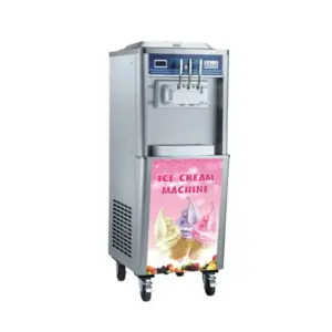 Hotel Appliances Generic Commercial Soft Serve Ice Cream Machine with 3 Dispensers 25L/H