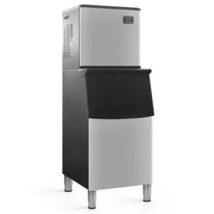 Commercial Kitchen Equipment Commercial Electric Industrial Ice Cube Maker, 200kg/Day High-Capacity Split Ice Machine, Professional 100kg Large Storage Ice Maker WG-KK400H