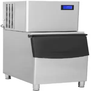 Commercial Kitchen Equipment Commercial Electric Industrial Ice Cube Maker, 200kg/Day High-Capacity Water-Cooled Split Ice Machine, Professional 100kg Large Storage Ice Maker WG-KK400S