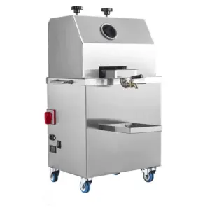 Commercial Kitchen Equipment Commercial Electric Dual-Power Sugar Cane Juicer, 200kg/hr Multi-Powered Vertical Machine, Professional 220V & 24V Hybrid Sugar Cane Press WG-YF-S80N