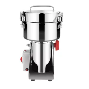 Commercial Kitchen Equipment Commercial Electric Heavy-Duty Spice Grinder 2kg, 3kW Industrial Stainless Steel Grain and Spice Mill, High-Speed Electric Pulverizer WG-2000Y