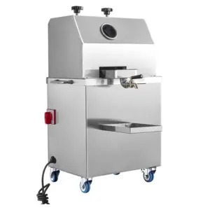 Commercial Kitchen Equipment Commercial Electric Industrial Sugar Cane Juicer, 300kg/hr High-Output Vertical Extraction Machine, Professional 1100W Heavy-Duty Sugar Cane Press WG-YF-L80
