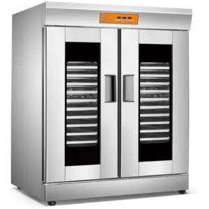 Commercial Kitchen Equipment Commercial Electric 32-Tray Industrial Double-Door Proofer, 2.8kW Professional Digital Dough Proofing Machine, Heavy-Duty Fan-Assisted Bakery Cabinet WG-32K