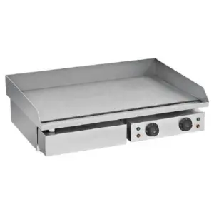 Commercial Kitchen Equipment Commercial Electric Flat-Top Griddle 3kW, Professional 548mm Full Flat Surface Grill, Heavy-Duty Stainless Steel Countertop Griddle WG-818 YH