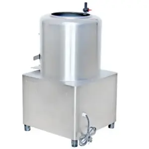 Commercial Kitchen Equipment Commercial Electric Industrial Potato Peeling Machine, 600kg/hr High-Volume Electric Peeler, Professional 30L Stainless Steel Vegetable Scrubber WG-30