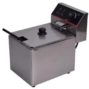 Commercial Kitchen Equipment Commercial Electric Fryer 8L Countertop, 2.8kW High-Efficiency Single Tank Deep Fryer, Professional Stainless Steel Fryer WG-8L