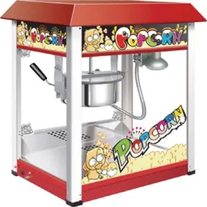 Commercial Kitchen Equipment Commercial Electric Popcorn Machine, 8oz Professional Countertop Popper, Industrial 1.44kW Stainless Steel & Aluminum Popcorn Maker HP-6B