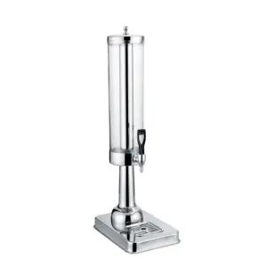 Commercial Kitchen Equipment Single Juice Dispenser 3L, Professional Silver Stainless Steel Cold Beverage Server, Compact Buffet Juice Extractor ASC-3LX1