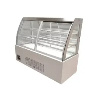 Commercial Kitchen Equipment Commercial Electric Cake Showcase 1800mm, Cambered Glass, Front Sliding Doors, 950W WG-XOS 180