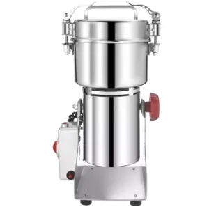 Commercial Kitchen Equipment Commercial Electric High-Power Spice Grinder 400g, 1.8kW Professional Stainless Steel Grain and Spice Mill, Heavy-Duty Electric Grinder WG-400Y