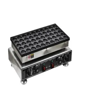Commercial Kitchen Equipment Commercial Electric 50-Hole Heart-Shaped Muffin Machine, Dual 1800W Professional Mini Pancake & Waffle Maker, Industrial Heart Mold Baking Machine WG-HF-SB50