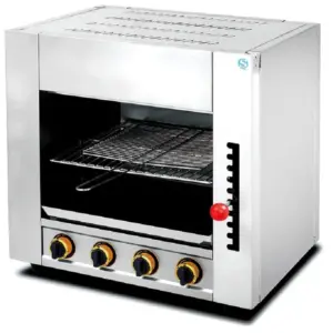Commercial Kitchen Equipment Commercial Gas Salamander 24TU/hr High-Power Industrial Broiler, Professional Stainless Steel Adjustable Layer Finishing Oven HGS-14