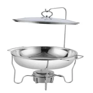 Commercial Kitchen Equipment Hook Chafing Dish 6.0L, Polished Stainless Steel, Lid Holder DZW-A2060