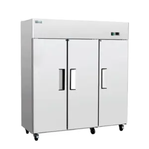 Commercial Kitchen Equipment Commercial Electric Static Cooling Upright Freezer, 1567L Massive Capacity Triple-Door Vertical Freezer, Professional Dixell Controlled Industrial Storage STUF-3PN