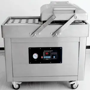 Commercial Kitchen Equipment Commercial Electric Industrial Vacuum Packing Machine, 0.75kW Professional Chamber Vacuum Sealer, Heavy-Duty Food Preservation Machine DZ400/2C