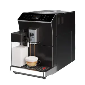 Commercial Kitchen Equipment Commercial Electric Fully Automatic Coffee Machine BTB-207, 16 Drink Options, 1300W HD Touch Professional Brewer