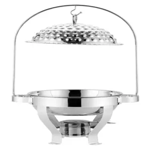 Commercial Kitchen Equipment Silver Flinn Chafing Dish 6.0L, Polished Stainless Steel Luxury Buffetware DZW-SF060