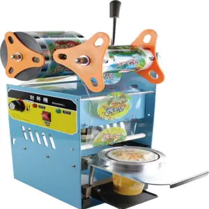 Commercial Kitchen Equipment Commercial Electric Manual Cup Sealing Machine 300-500 Cups/Hour High-Efficiency Industrial Sealer, Professional Multi-Size Beverage Sealing Machine HCS-868