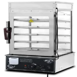 Commercial Kitchen Equipment Commercial Electric NT Food Display Warmer, 1.2kW Vertical Heated Showcase, Professional Compact Glass Warming Cabinet HW-500H