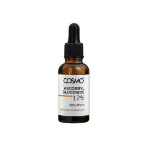 Cosmo Cosmetics Cosmo Ascorbyl Glucoside Solution 12% In Vitamin F Face Serum, 30ml, Brightens Skin Tone, CAG-30-VF