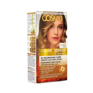 Cosmo Cosmetics Cosmo Permanent Hair Colour Cream Kit Light Blonde 8.0