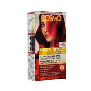Cosmo Cosmetics Cosmo Permanent Hair Colour Cream Kit Red Passion 6.6