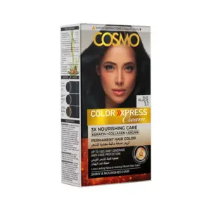 Cosmo Cosmetics Cosmo Permanent Hair Colour Cream Kit Blue Black 1.1