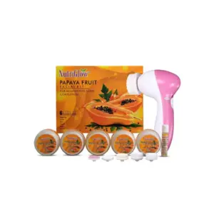 Cosmo Cosmetics Cosmo Papaya Fruit Facial Kit for Glowing Skin, 5-in-1 Kit, CPF-5IN1