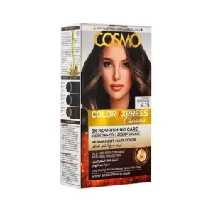Cosmo Cosmetics Cosmo Permanent Hair Colour Cream Kit Coffee Brown 4.15